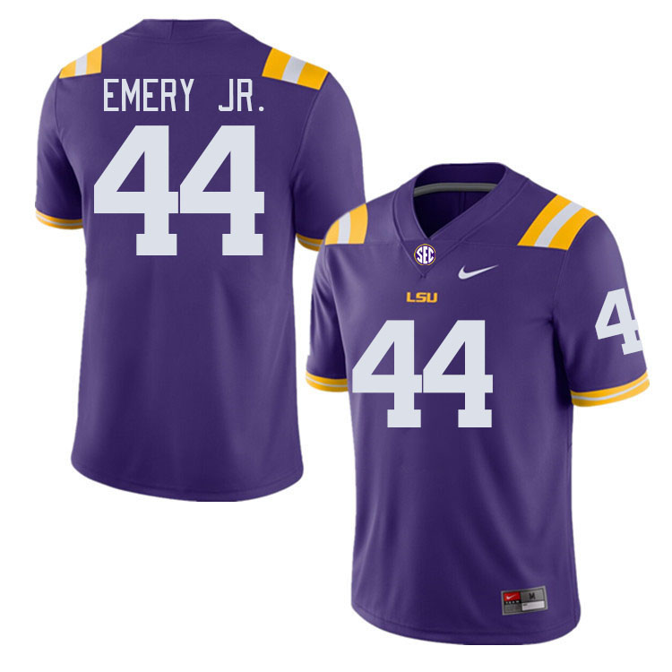 Men #44 John Emery Jr. LSU Tigers College Football Jerseys Stitched-Purple